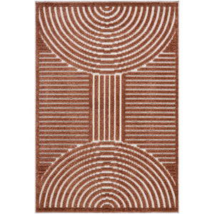 Carter Lake Modern Rust Washable Area Rug
