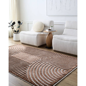 Carter Lake Modern Rust Washable Area Rug