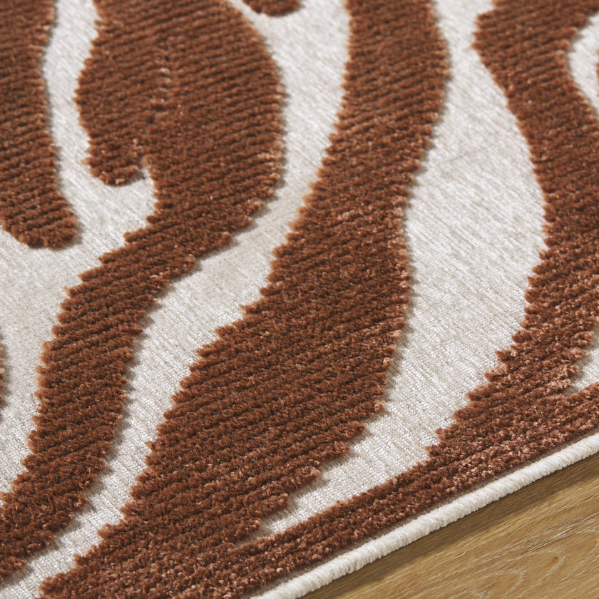 Cedar Vale Modern Rust Washable Area Rug