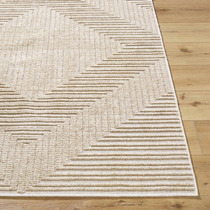 Carissa Modern Light Brown Washable Area Rug