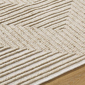 Carissa Modern Light Brown Washable Area Rug