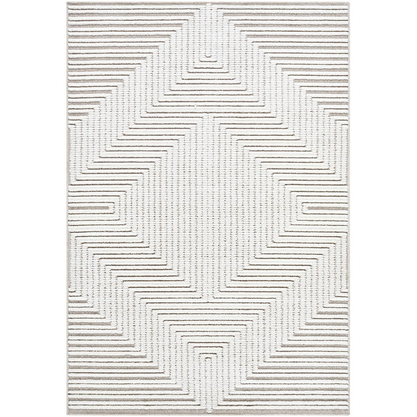 Carissa Modern Cream Washable Area Rug