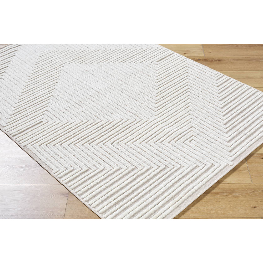 Carissa Modern Cream Washable Area Rug