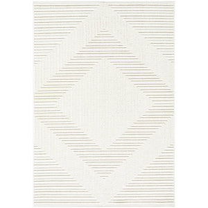 Carissa Modern White Washable Area Rug