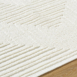 Carissa Modern White Washable Area Rug