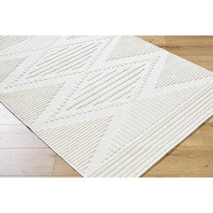 Rosamond Global Cream Washable Area Rug