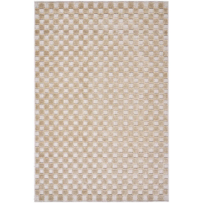 Jozette Modern Light Brown Washable Area Rug