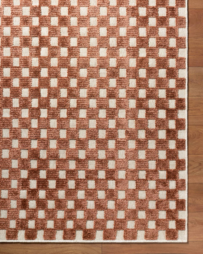 Jozette Modern Rust Washable Area Rug