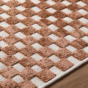 Jozette Modern Rust Washable Area Rug