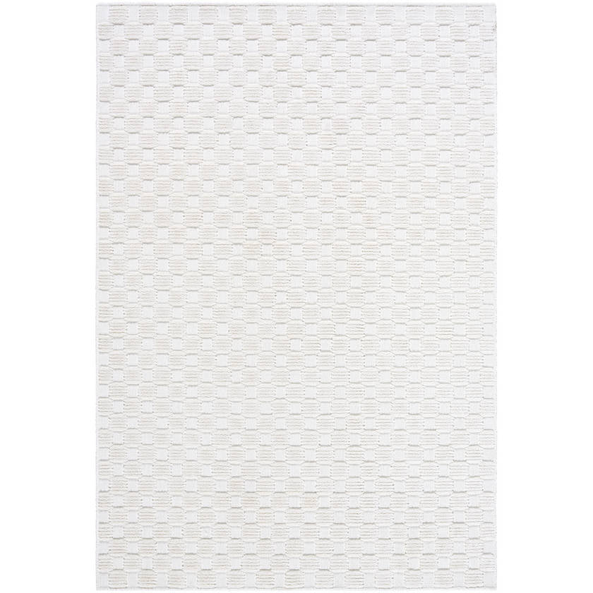 Jozette Modern White Washable Area Rug