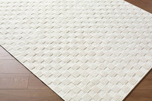 Jozette Modern White Washable Area Rug