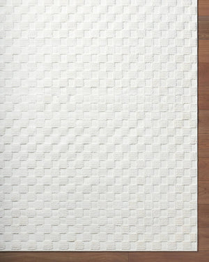 Jozette Modern White Washable Area Rug