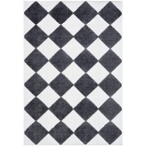 Luanne Modern Charcoal Washable Area Rug