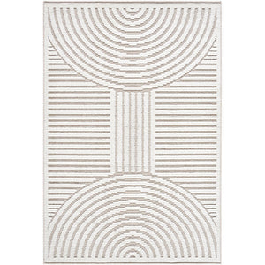 Carter Lake Modern Beige Washable Area Rug