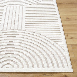 Carter Lake Modern Beige Washable Area Rug