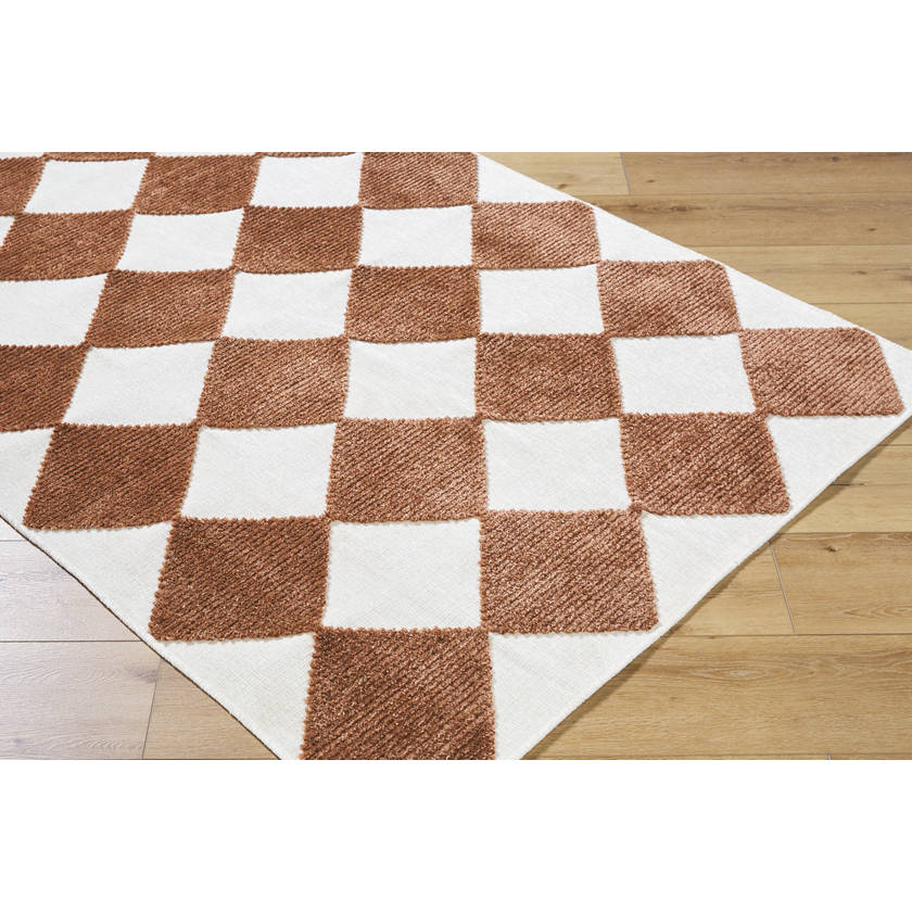 Luanne Modern Rust Washable Area Rug