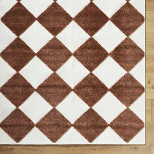 Luanne Modern Rust Washable Area Rug