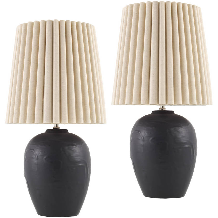 Register Modern Black Table Lamp
