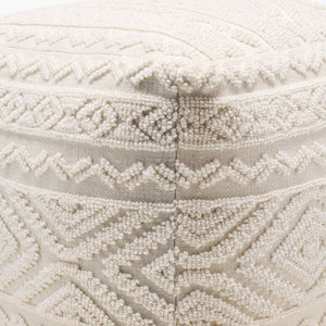 Jaie White/Ash Pouf