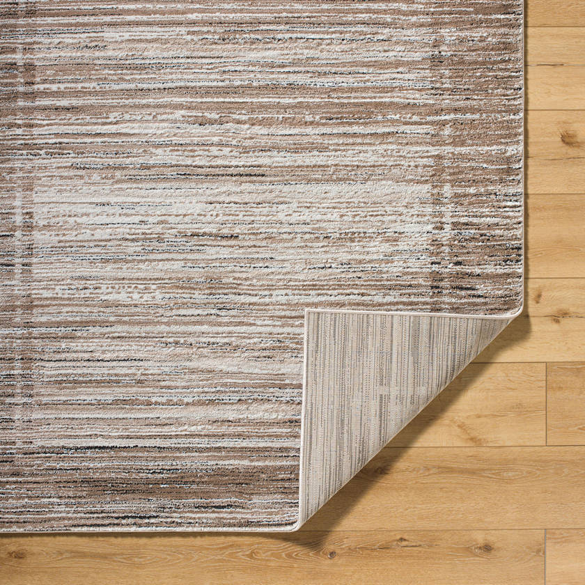 Kamini Modern Black/Tan Area Rug