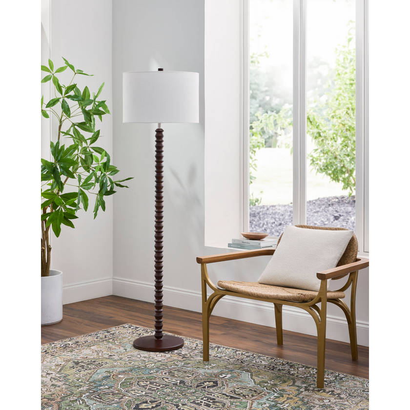 Crowley Modern Light Gray Floor Lamp