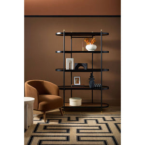 Jalyn Dark Brown Bookcase