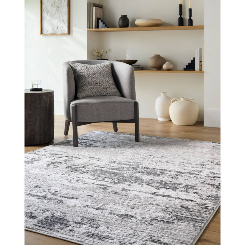 Barri Modern Light Slate Area Rug