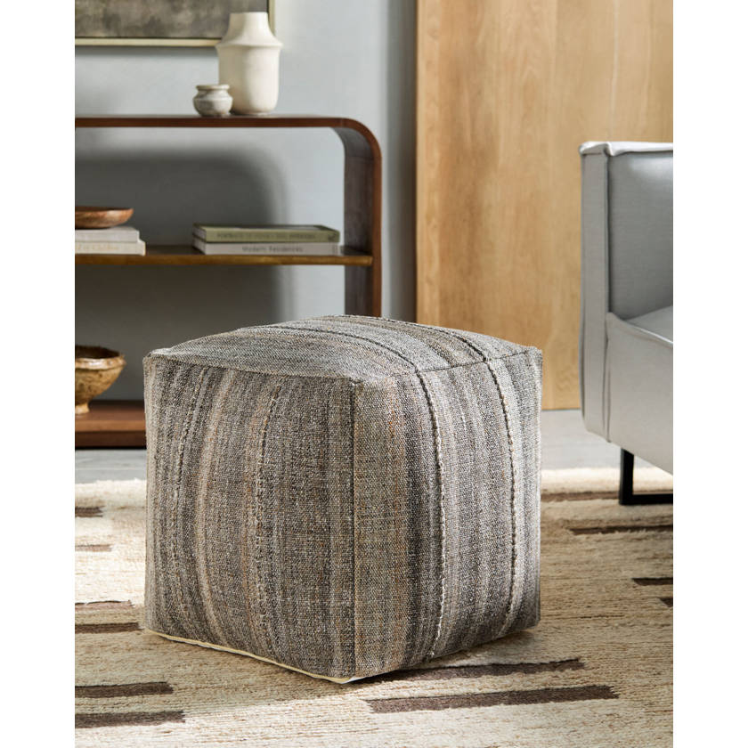 Meganne Dark Brown Pouf