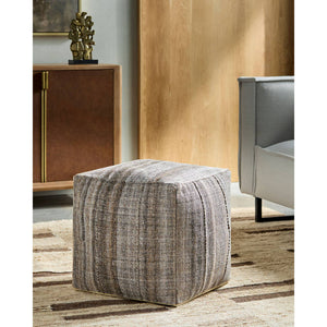 Meganne Dark Brown Pouf