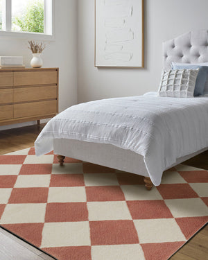 Tamera Global Terracotta Washable Area Rug