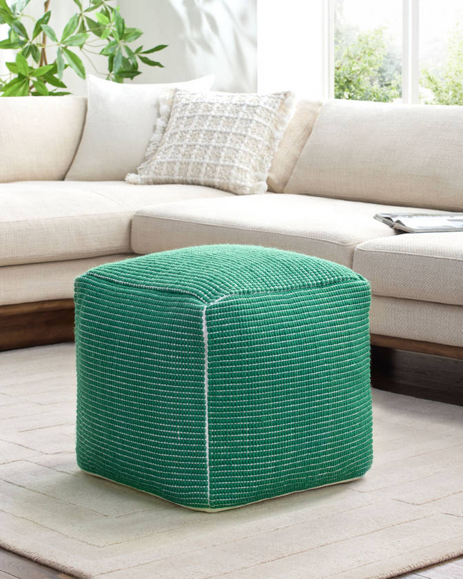 Ronald Lunar Green Pouf