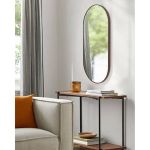 Soyla Modern Dark Brown Wall Mirror