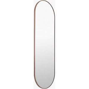 Ellyn Modern Dark Brown Wall Mirror