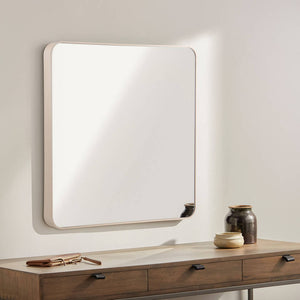 Louvenia Modern Brown Wall Mirror