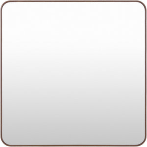 Louvenia Modern Dark Brown Wall Mirror
