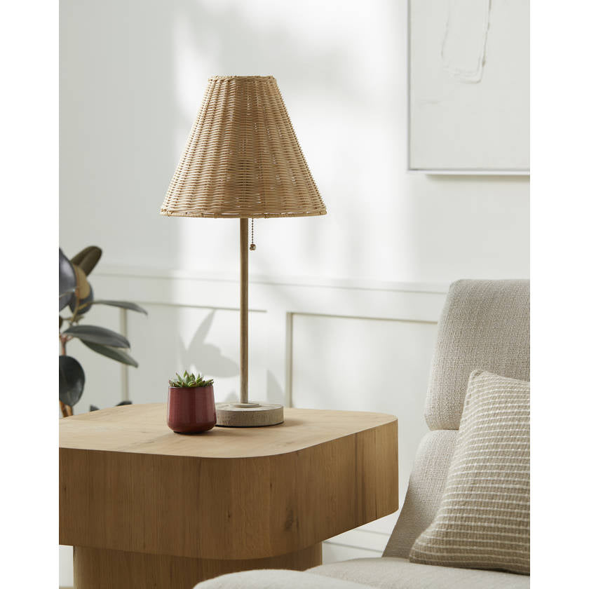 Taneisha Rustic Light Gray Table Lamp