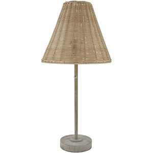 Taneisha Rustic Light Gray Table Lamp