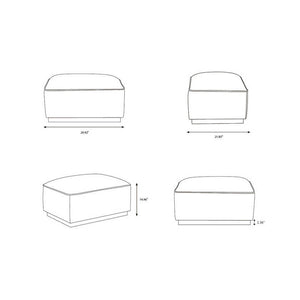 Haywood Beige Ottoman