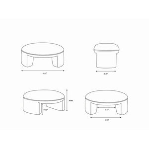Kellymarie Beige Ottoman
