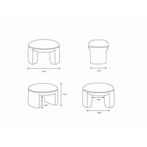 Ryo Beige Ottoman