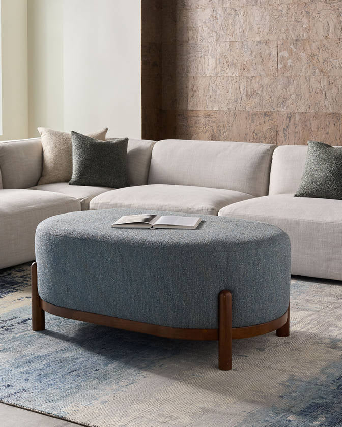 Katiana Blue Ottoman