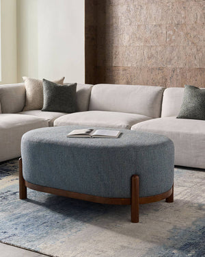 Katiana Blue Ottoman