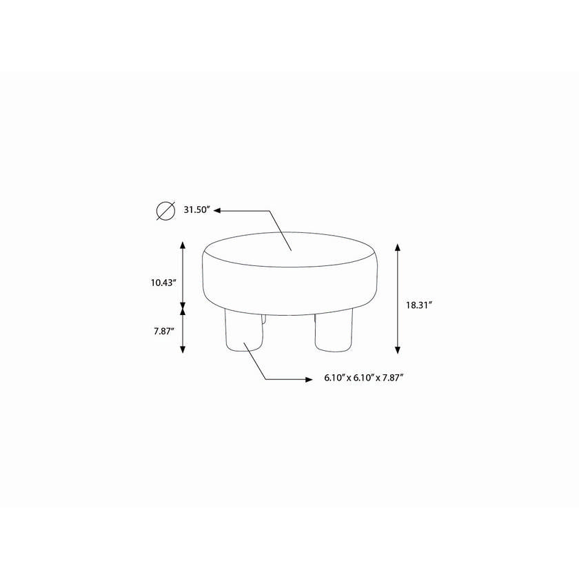 Jeston Brown Ottoman
