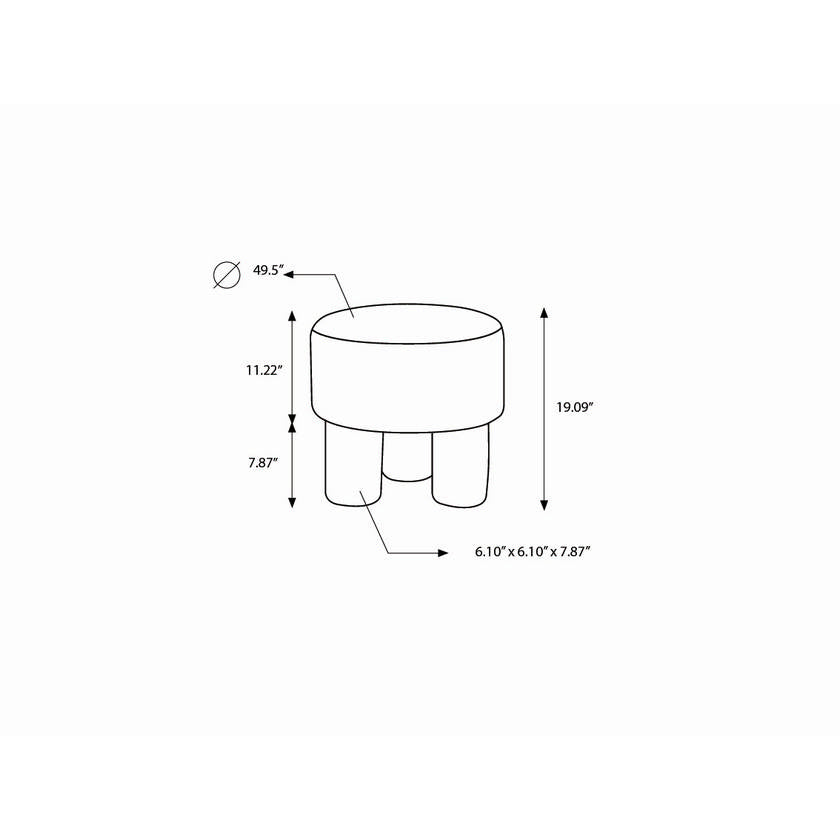 Justo Taupe Ottoman