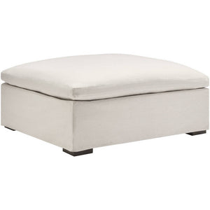 Ace White/Charcoal Ottoman