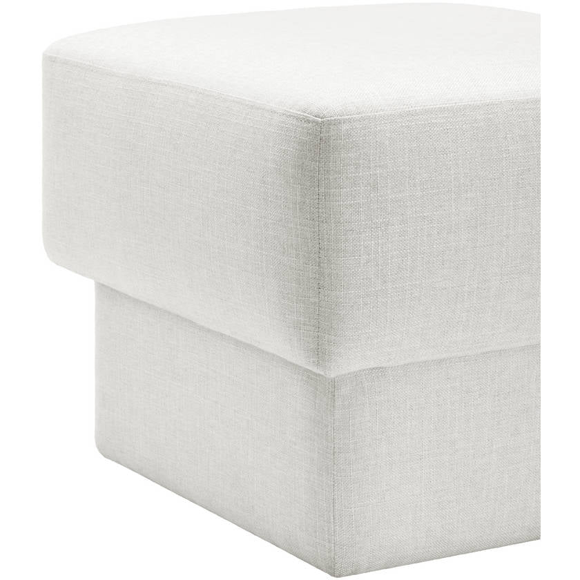 Viki White Ottoman