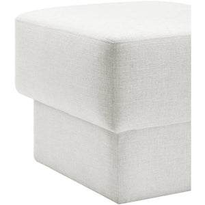 Viki White Ottoman