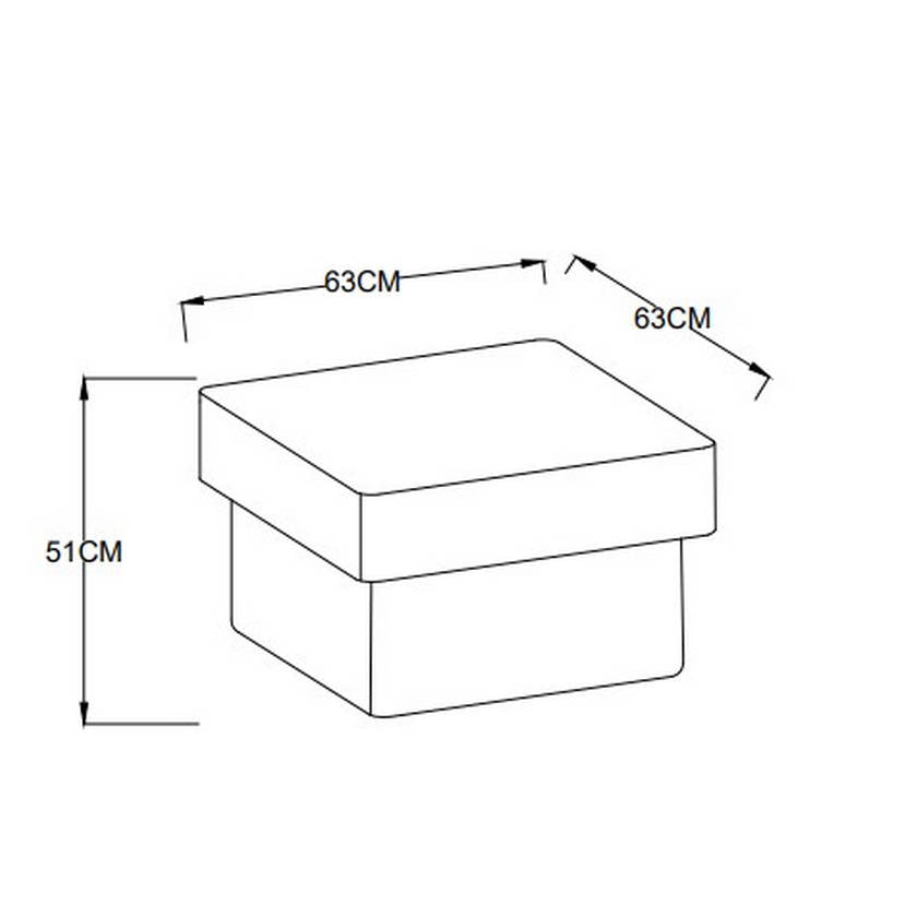 Viki White Ottoman