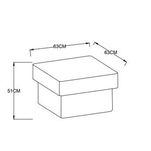 Viki White Ottoman
