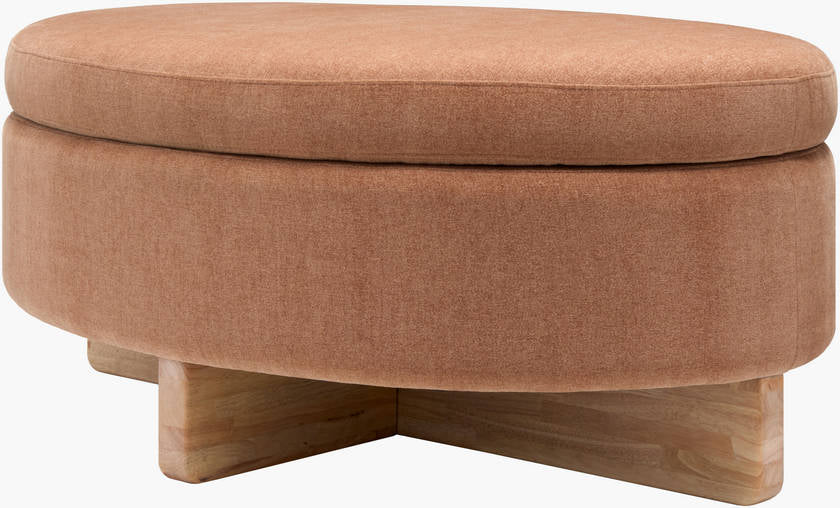 Sherece Peach Ottoman